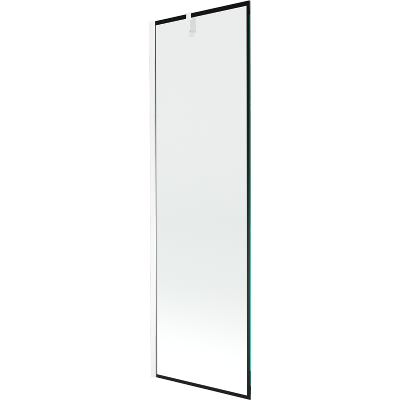 Mexen Next parawan nawannowy 1-skrzydłowy 60 x 150 cm, czarna ramka, biały - 895-060-000-00-70-20