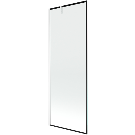 Mexen Next Badewannenabtrennung 1-flügelig 70 x 150 cm, schwarzer Rahmen, weiß - 895-070-000-00-70-20