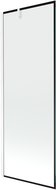 Mexen Next 1-spārnains dušas norobežojums 70 x 150 cm, melna ietvars, balts - 895-070-000-00-70-20