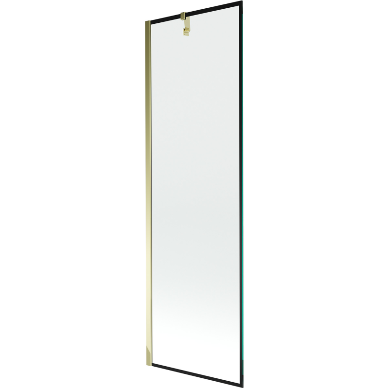 Mexen Next badwand vouwdeur 1-delig 60 x 150 cm, zwart frame, goud - 895-060-000-00-70-50