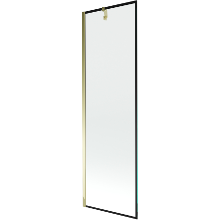 Mexen Next badwand vouwdeur 1-delig 60 x 150 cm, zwart frame, goud - 895-060-000-00-70-50