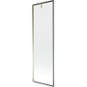 Mexen Next duschskärm 1-vikbar 60 x 150 cm, svart ram, guld - 895-060-000-00-70-50