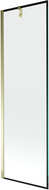 Mexen Next badwand eenvleugelig 60 x 150 cm, zwart frame, goud - 895-060-000-00-70-50
