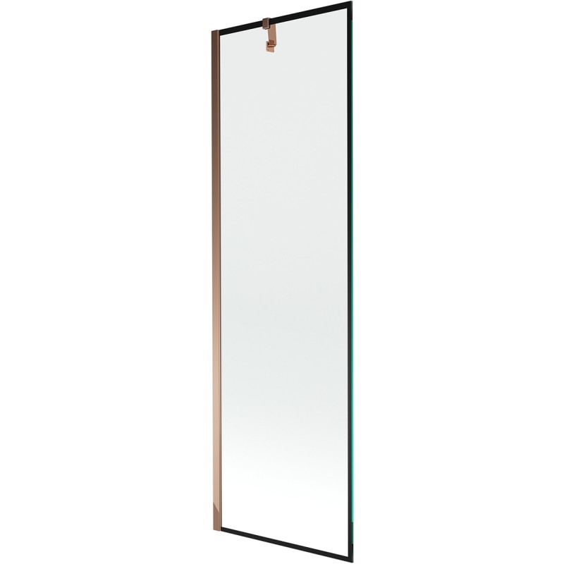 Mexen Next vannitoavahesein 1-osaline 60 x 150 cm, must raam, roosa kuld - 895-060-000-00-70-60
