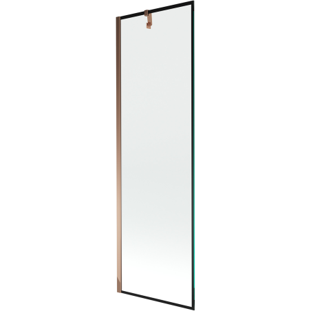 Mexen Next paratia da doccia a 1 anta 60 x 150 cm, cornice nera, oro rosa - 895-060-000-00-70-60