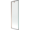 Mexen Next paroi de baignoire 1 panneau 60 x 150 cm, cadre noir, or rose - 895-060-000-00-70-60