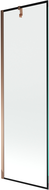 Mexen Next 1-deurs douchewand 60 x 150 cm, zwarte rand, roze goud - 895-060-000-00-70-60