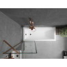 Mexen Next vannitoavahesein 1-osaline 60 x 150 cm, must raam, roosa kuld - 895-060-000-00-70-60