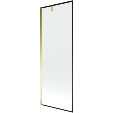 Mexen Next badscherm 1-deurs 70 x 150 cm, zwart frame, goud - 895-070-000-00-70-50
