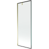 Mexen Next Badewannenabtrennung 1-flügelig 70 x 150 cm, schwarzer Rahmen, gold - 895-070-000-00-70-50