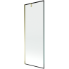 Mexen Next badscherm 1-deurs 70 x 150 cm, zwart frame, goud - 895-070-000-00-70-50