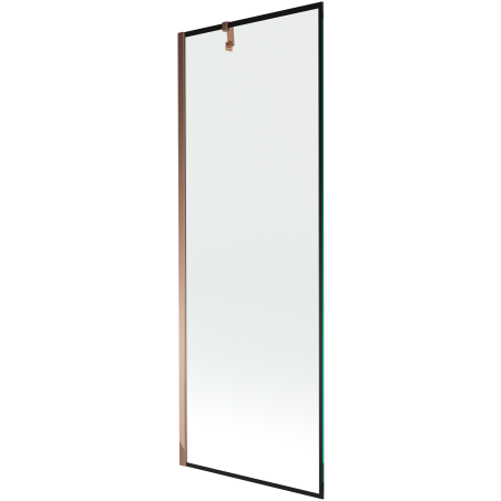 Mexen Next duschvägg 1-faldig 70 x 150 cm, svart ram, roséguld - 895-070-000-00-70-60