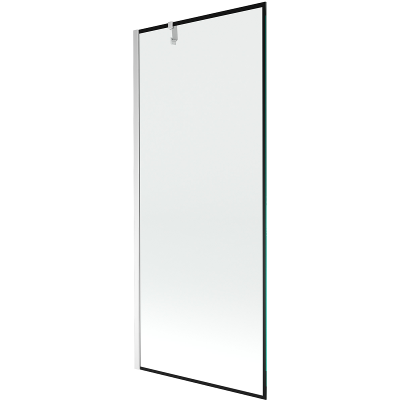 Mexen Next 1-flügelige Badewannenfaltwand 80 x 150 cm, schwarzer Rahmen, Chrom - 895-080-000-00-70-01