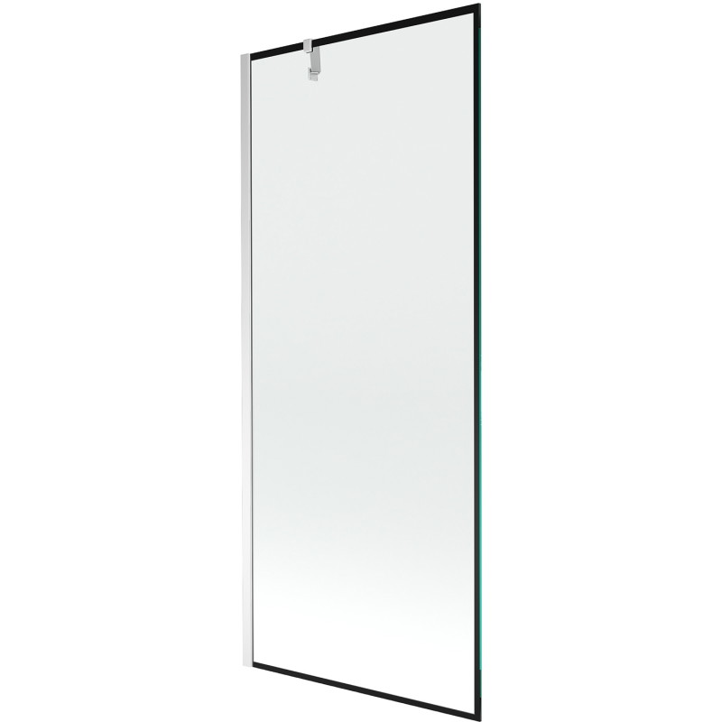 Mexen Next 1-tiivaline vannisein 80 x 150 cm, must raam, kroom - 895-080-000-00-70-01