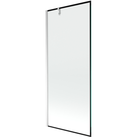 Mexen Next Badewannenwand 1-flügelig 80 x 150 cm, schwarzer Rahmen, Chrom - 895-080-000-00-70-01