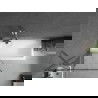 Mexen Next Badewannenwand 1-flügelig 80 x 150 cm, schwarzer Rahmen, Chrom - 895-080-000-00-70-01