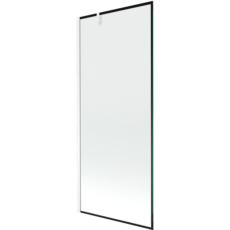 Mexen Next duschskärm 1-delad 80 x 150 cm, svart ram, vit - 895-080-000-00-70-20