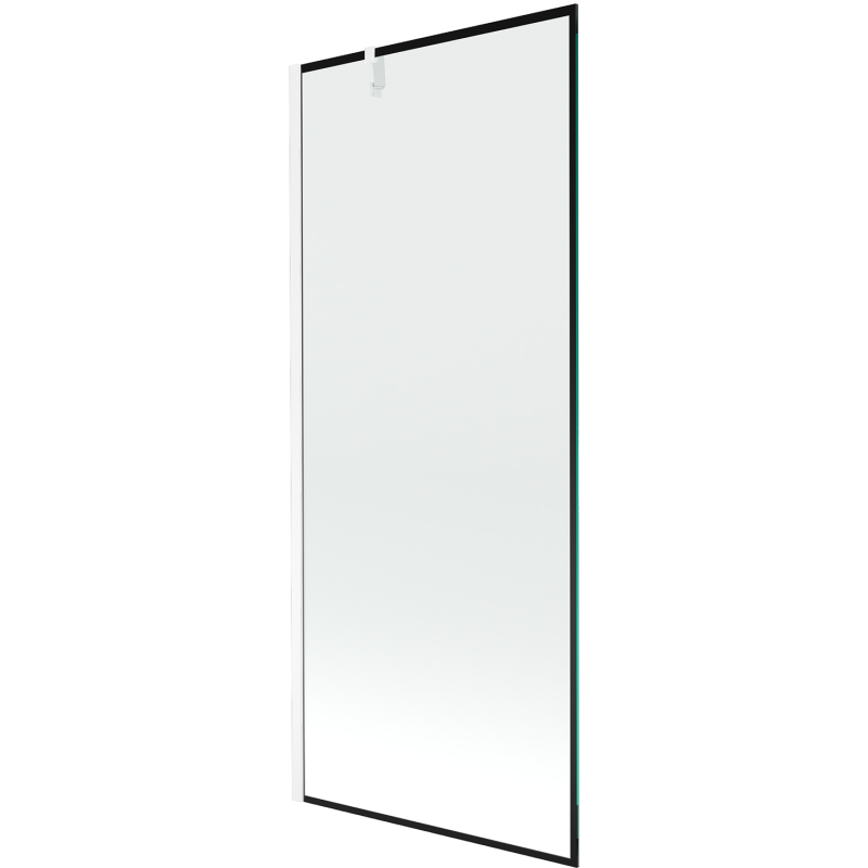 Mexen Next parawan nawannowy 1-skrzydłowy 80 x 150 cm, czarna ramka, biały - 895-080-000-00-70-20