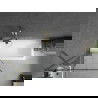 Mexen Next Badewannen-Faltwand 1-flügelig 80 x 150 cm, schwarzer Rahmen, golden - 895-080-000-00-70-50
