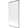 Mexen Next Badewannenabtrennung 1-flügelig 90 x 150 cm, schwarzer Rahmen, Chrom - 895-090-000-00-70-01