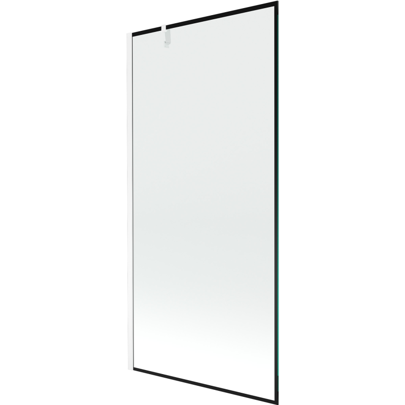 Mexen Next 1-vleugelige douchewand 90 x 150 cm, zwart frame, wit - 895-090-000-00-70-20