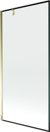Mexen Next yksisiipinen kylpyhuoneseinä 90 x 150 cm, musta kehys, kultainen - 895-090-000-00-70-50