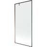 Mexen Next Badewannenabtrennung 1-flügelig 90 x 150 cm, schwarzer Rahmen, Roségold - 895-090-000-00-70-60