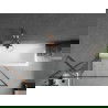 Mexen Next Badewannenabtrennung 1-flügelig 90 x 150 cm, schwarzer Rahmen, Roségold - 895-090-000-00-70-60