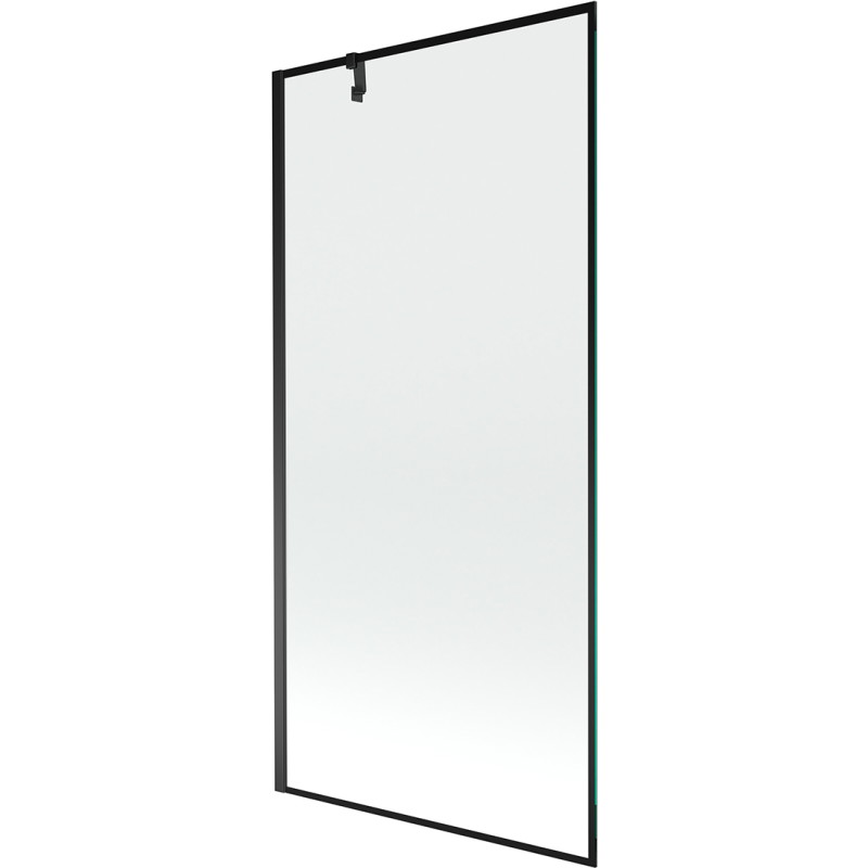 Mexen Next jednokrilni zaslon za kadu 90 x 150 cm, crni okvir, crni - 895-090-000-00-70-70