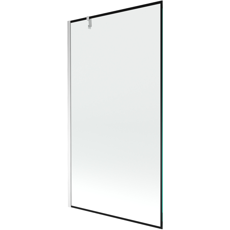 Mexen Next paravento da bagno con 1 anta 100 x 150 cm, cornice nera, cromo - 895-100-000-00-70-01