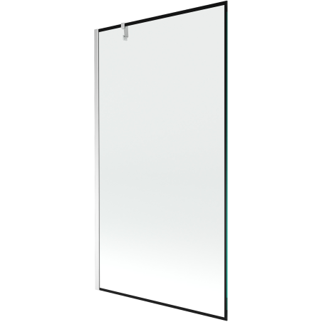 Mexen Next paravento da bagno con 1 anta 100 x 150 cm, cornice nera, cromo - 895-100-000-00-70-01
