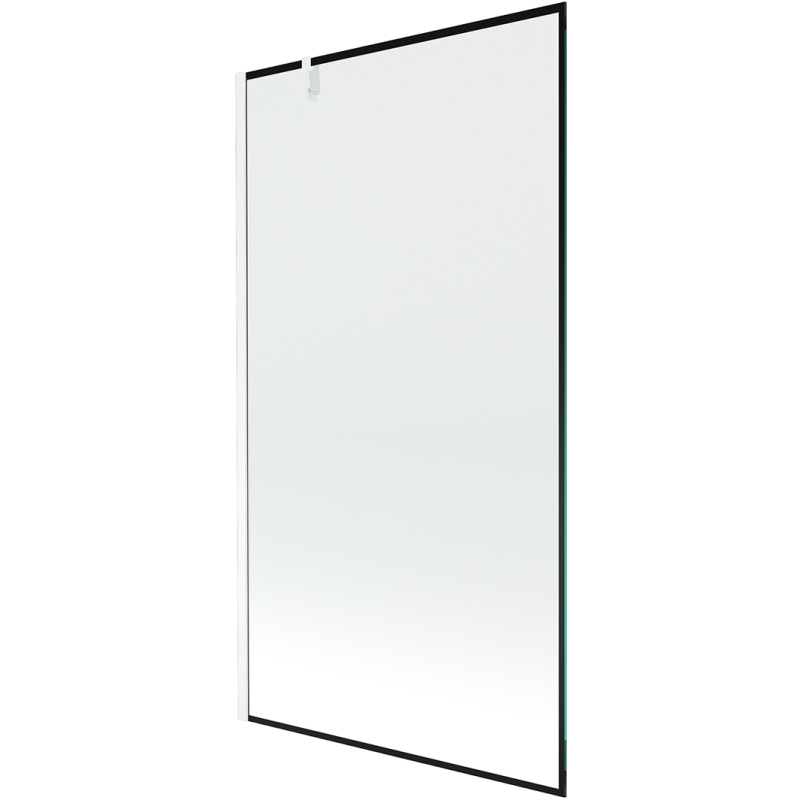 Mexen Next Duschabtrennung 1-flügelig 100 x 150 cm, schwarzer Rahmen, weiß - 895-100-000-00-70-20
