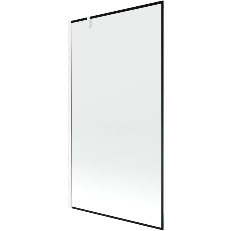 Mexen Next paravan za kadu 1-krilni 100 x 150 cm, crni okvir, bijeli - 895-100-000-00-70-20