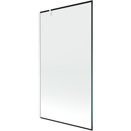 Mexen Next Duschabtrennung 1-flügelig 100 x 150 cm, schwarzer Rahmen, weiß - 895-100-000-00-70-20