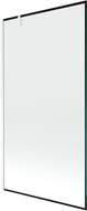 Mexen Next painel de banho de 1 folha 100 x 150 cm, moldura preta, branco - 895-100-000-00-70-20