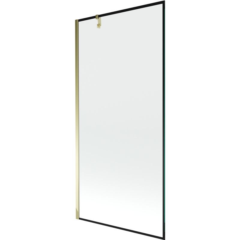 Mexen Next Dušas siena 1-panelis 100 x 150 cm, melns rāmis, zelta - 895-100-000-00-70-50