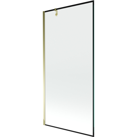 Mexen Next badwand 1-deurs 100 x 150 cm, zwart frame, goud - 895-100-000-00-70-50