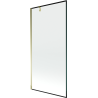 Mexen Next Badewannenabtrennung 1-flügelig 100 x 150 cm, schwarzer Rahmen, gold - 895-100-000-00-70-50
