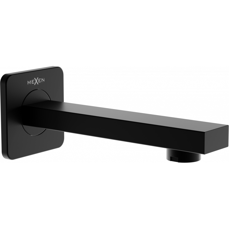 Mexen Cube vannas sienas krāns, melns - 79370-70