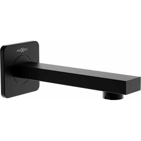 Mexen Cube wall-mounted bath spout, black - 79370-70