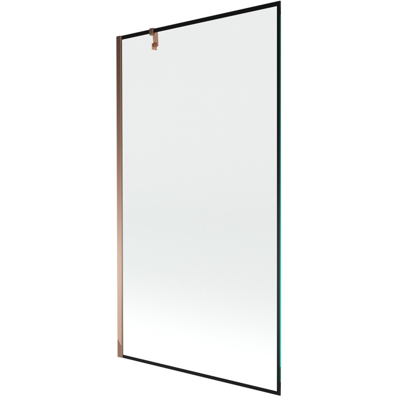 Mexen Next 1-osaline vannisein 100 x 150 cm, must raam, roosa kuld - 895-100-000-00-70-60