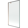 Mexen Next Badewannenfaltwand 1-flügelig 100 x 150 cm, schwarzer Rahmen, Roségold - 895-100-000-00-70-60