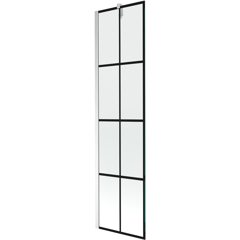 Mexen Next 1-wing shower screen 50 x 150 cm, black grid, chrome - 895-050-000-00-77-01
