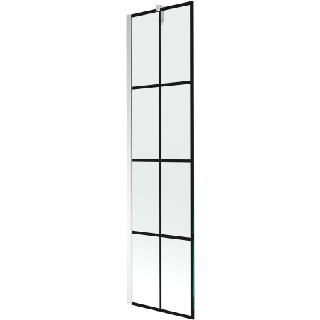 Mexen Next 1-wing shower screen 50 x 150 cm, black grid, chrome - 895-050-000-00-77-01