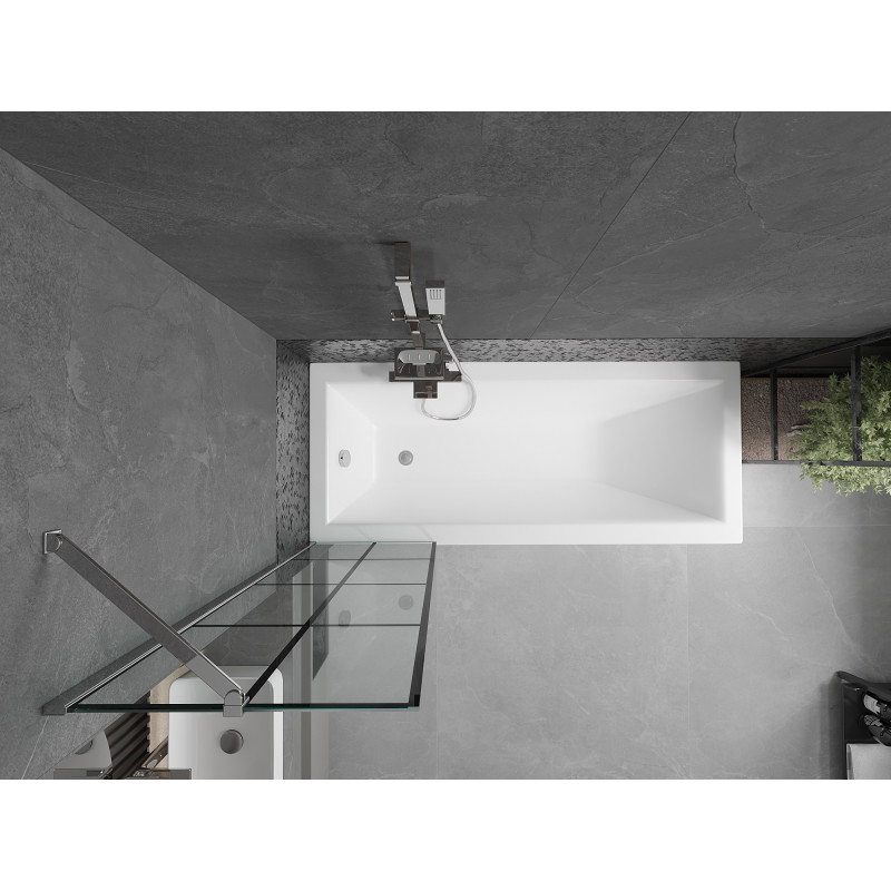 Mexen Next 1-osaline dušiekraan 50 x 150 cm, must ruudustik, kroom - 895-050-000-00-77-01