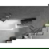 Mexen Next Duschabtrennung 1-teilig 50 x 150 cm, schwarzes Gitter, Chrom - 895-050-000-00-77-01