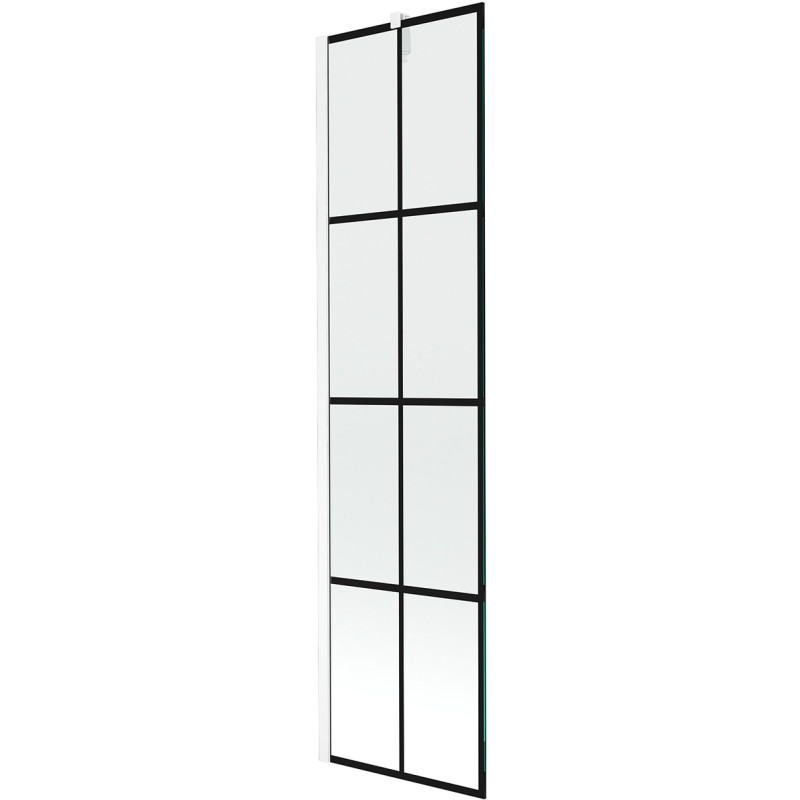 Mexen Next 1-paneel dušisein 50 x 150 cm, must ruudustik, valge - 895-050-000-00-77-20