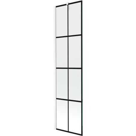 Mexen Next 1-paneel dušisein 50 x 150 cm, must ruudustik, valge - 895-050-000-00-77-20
