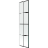 Mexen Next Badewannenabtrennung 1-flügelig 50 x 150 cm, schwarzes Gitter, weiß - 895-050-000-00-77-20