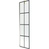 Mexen Next pregrada za kadu s jednim krilom 50 x 150 cm, crna rešetka, zlatna - 895-050-000-00-77-50